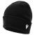 Zima Beanie BLK SR Ribbestrikket lue med oppkant 